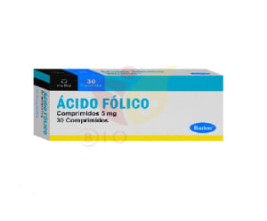 Ácido fólico 5 mg x 30 comp